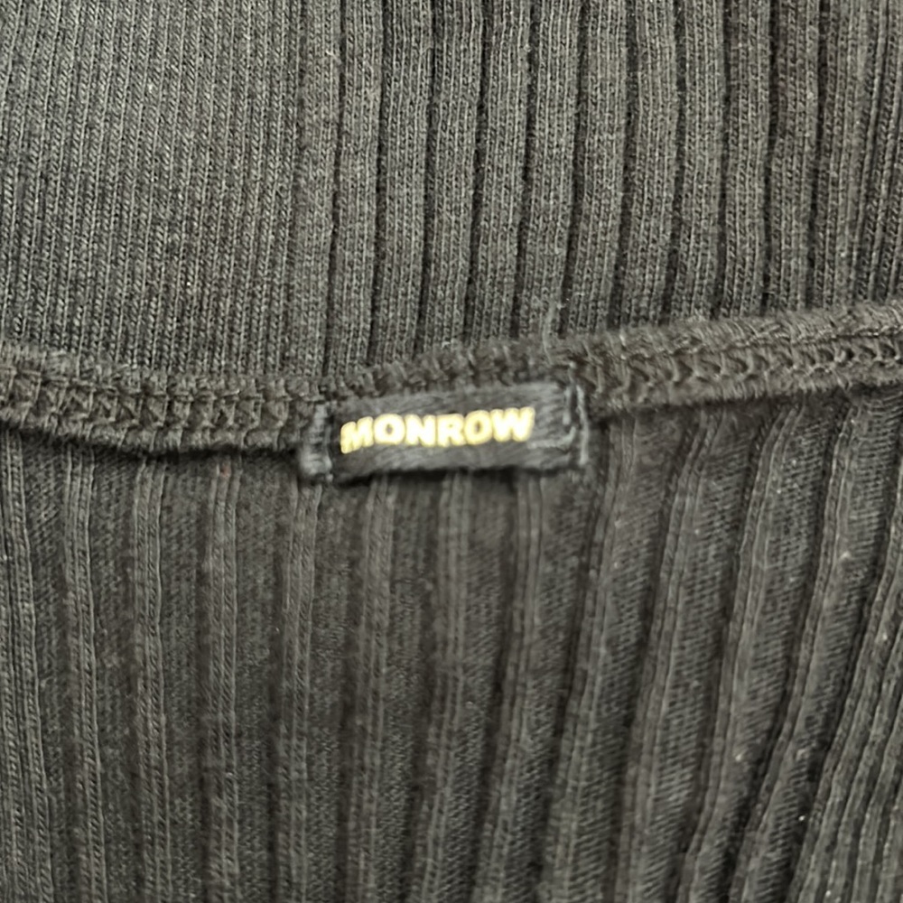 Monrow Black Ribbed Stripe Tank - Picture 4 of 6